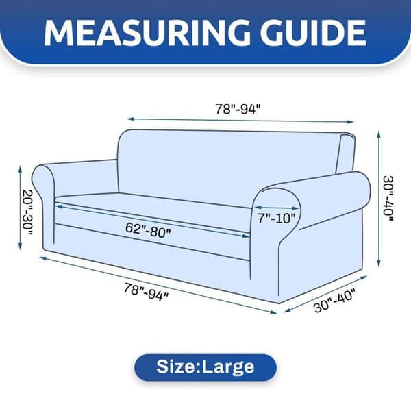 Udtrækkelig sofaovertræk - GRANDSALEY - til 3-personers sofa 198–239 cm - Sort - Jacquard - Elastisk bånd