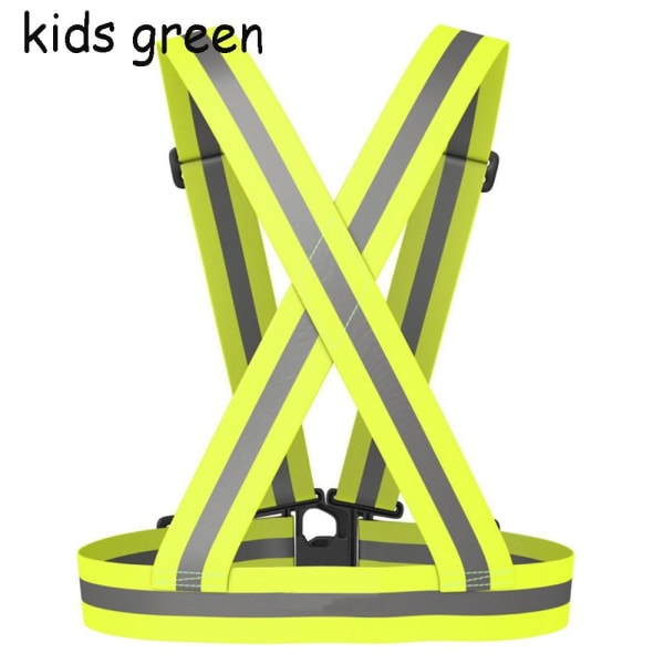 Reflexväst Stripes Jacka Safety Stripes KIDS GREEN