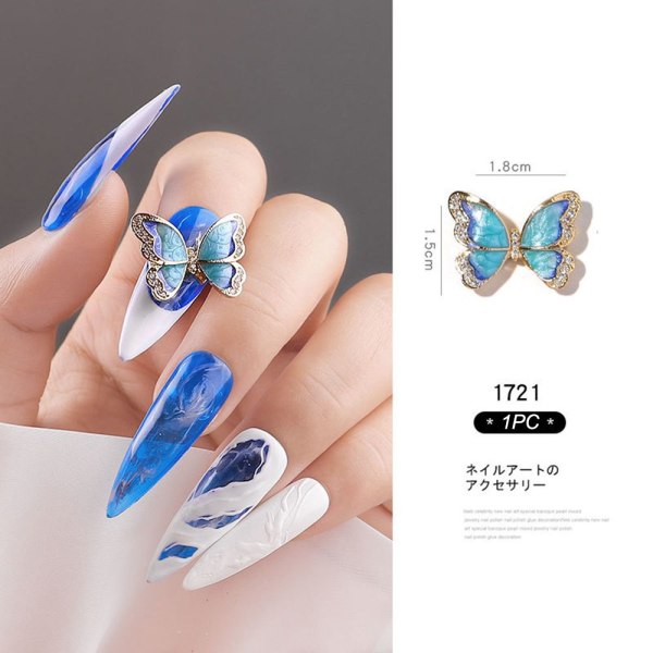 Nail Rhinestones 3D Flying Butterfly 1722