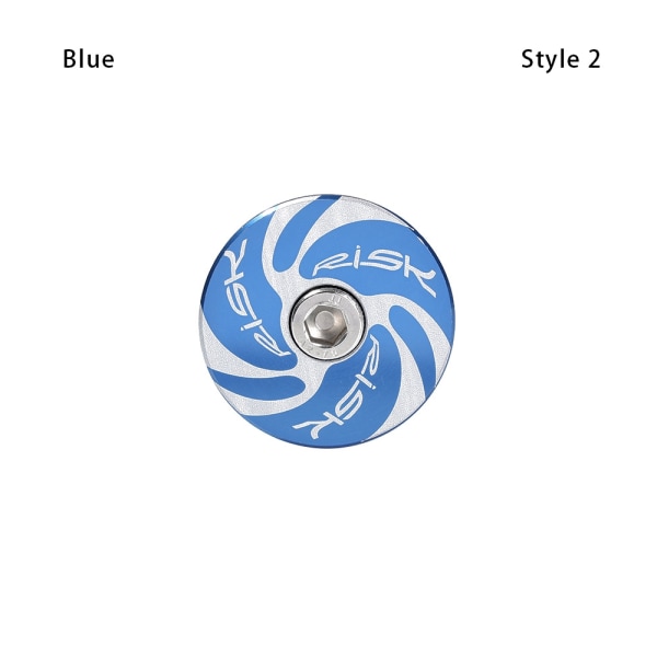Stem Top Cap Deksel til sykkelhodesett BLUE STYLE 2 STYLE 2