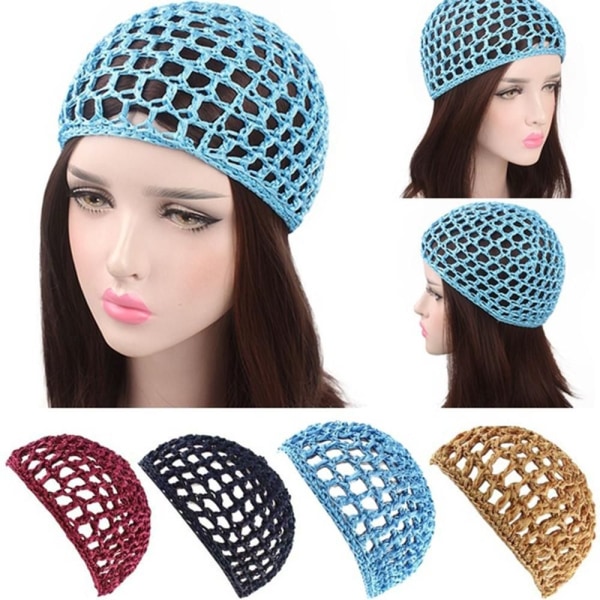 Knit Hair Net Hiustenhoitolippis Sleeping Cover Turbaanit CAP