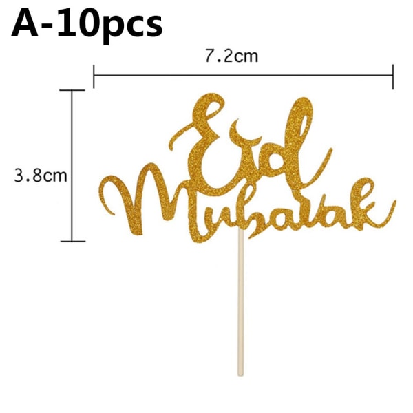 Eid Mubarak Baking Cake Toppers A-10STK