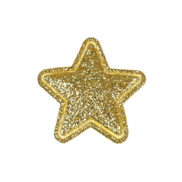 50st Glittertyglappar Stjärnor Applikationer GULD