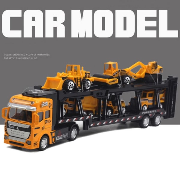 Toy Truck Carrier Transport Bil Lekebiler Lekesett