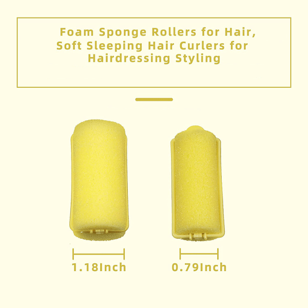 Sponge Hair Curler Foam Rollers GUL 3CM