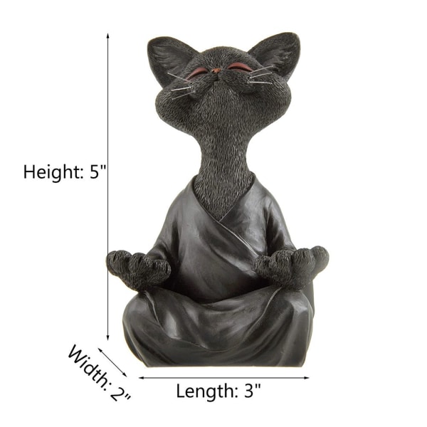 Katte Skulptur Siddende Zen Kat Statue 8b53 | blue | Fyndiq