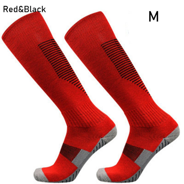 1 pari urheilusukat Ski pitkät sukat juoksusukat RED&BLACK M