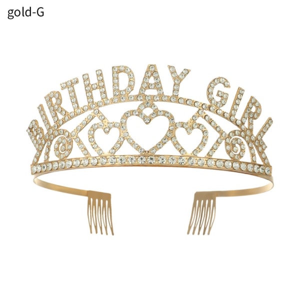 Prinsesse krontiaraer for jenter GOLD G G