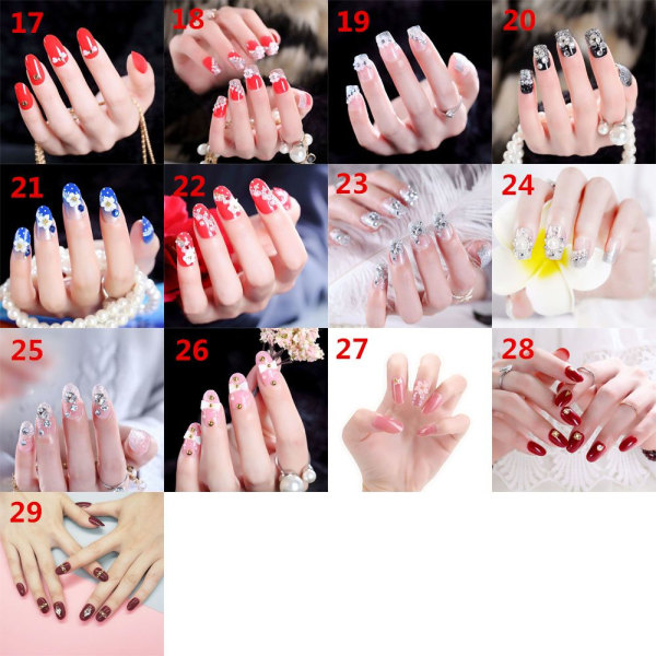 24 stykker brude neglemærke Nail Art 10 10