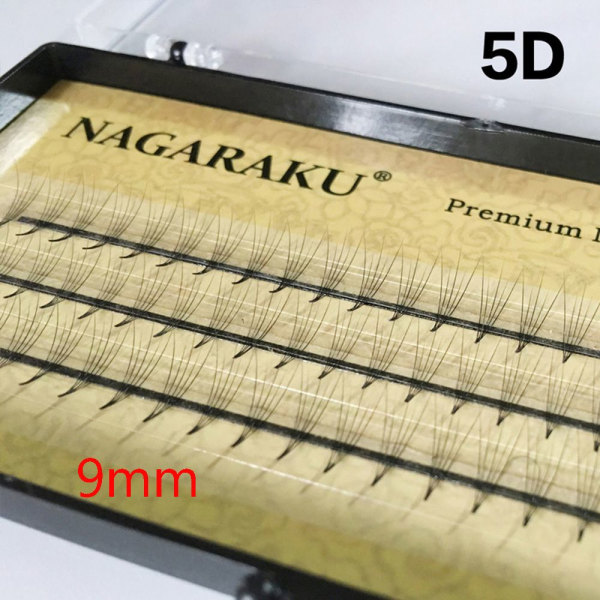 2D/4D/5D tekoripset Yksittäiset ripsien pidennykset 5D 9mm