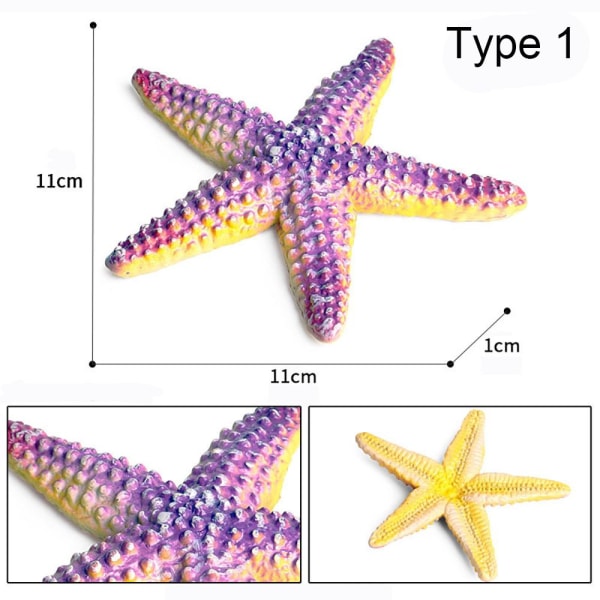 Søstjernemodeller Marine organisme figurer TYPE 1 TYPE 1