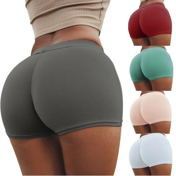 Yoga Short Sports Wear Cotton Løbeshorts RØDE S