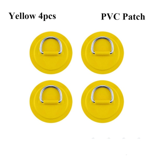 1/4 st PVC-lapp Elastiskt bungee-rep GUL 4 st. SPVC-PLÅST PVC