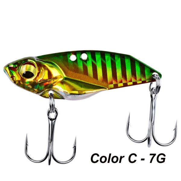 Fiskeri Metal VIB Lures Jig Metal Skive Ske Lure FARVE C - 7G