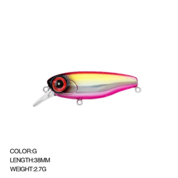 Flytende Minnow Baits Fiskekroker FARGE G FARGE G