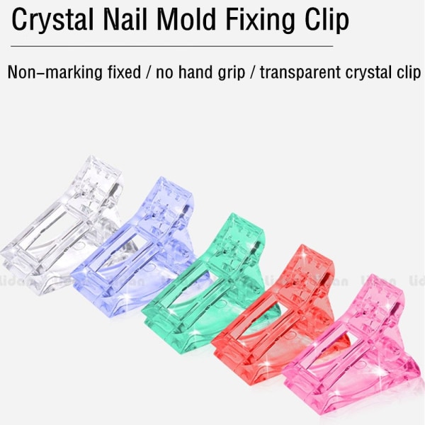Nail Tips Clip Nail Art Assistant Tool TRANSPARENT 5 STK 5 STK