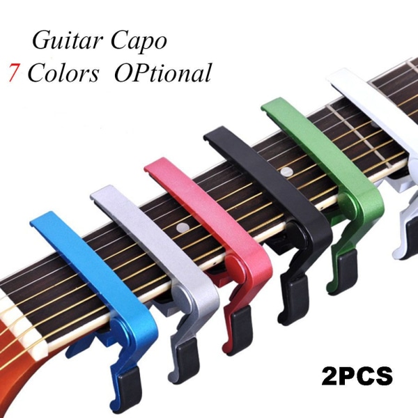 2kpl Ukulele Capo Clamp Key Tune Quick Change GREEN 2KPL