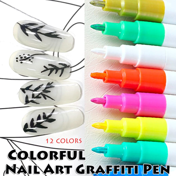 Nail Art Graffiti Pen Färgglad LILA