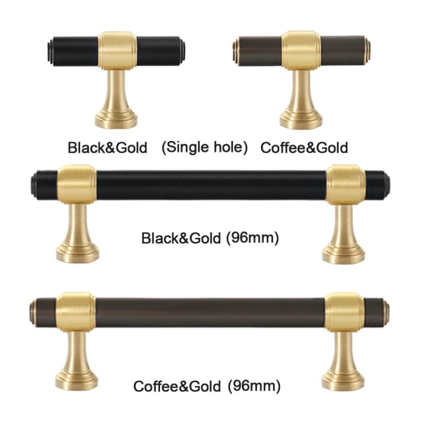 Oven kahva Kaapin kahvat BLACK&GOLD 96MM 2727 | Fyndiq
