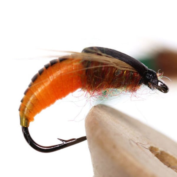 2 stk. Fly Trout fiske lokkemad Woolly Worm GRØN 12# 12#