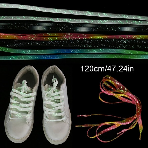 2 par lysende sko lisser Fluorescerende skolisser BLÅ 140CM blue  140cm-140cm 4ebb | blue | 140cm-140cm | Fyndiq