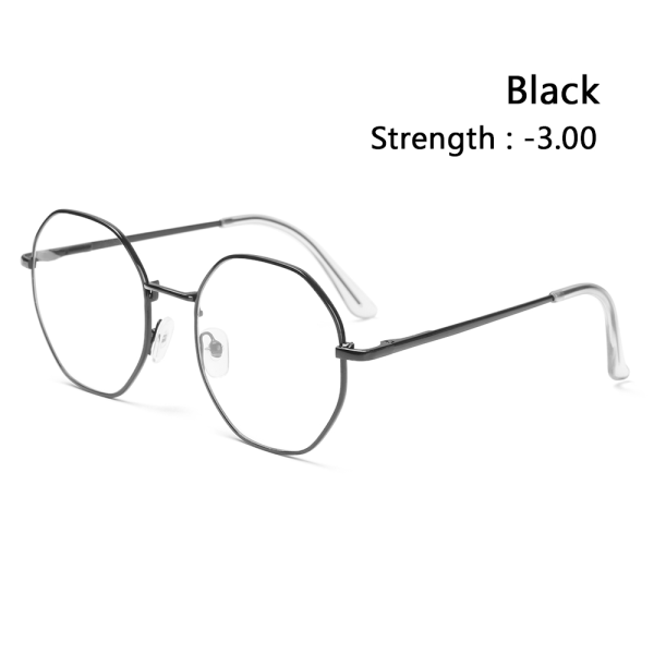 Flat Mirror Glasögon Optisk Glasögon SVART STYRKA -3,00
