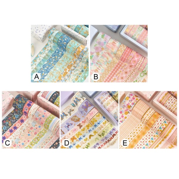 10 ruller/sett Washi Tape dekorative klistremerker A A
