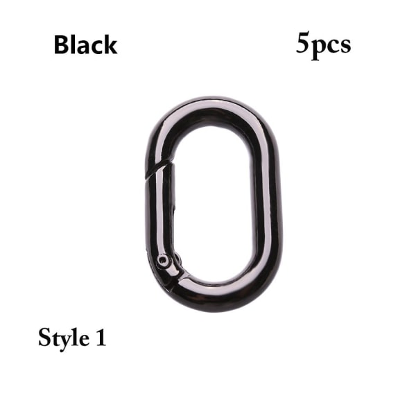 1/2/5 stk Fjær ovale ringer Veske Beltespenner SVART 5 STK STIL 1 af6a |  Fyndiq