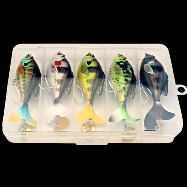 Köp Rotate Tail Fishing Lure Fish Bait VMC Hooks 5PCS WITH BOX | Fyndiq