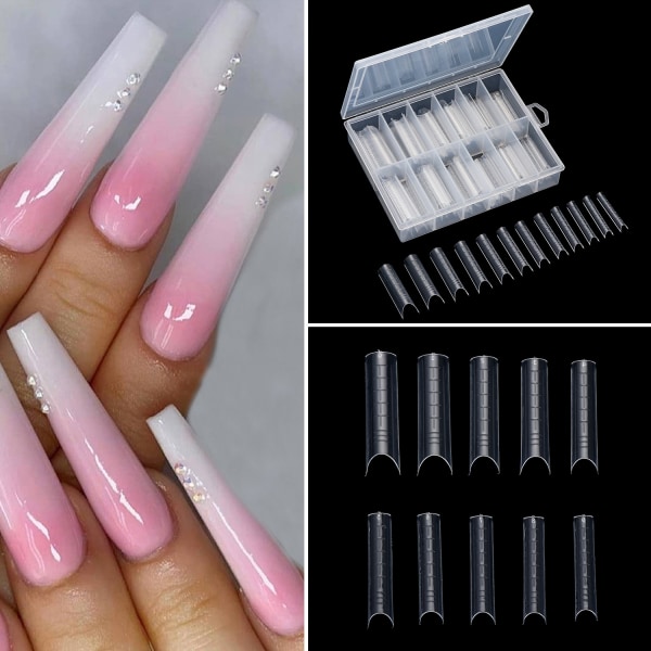 Practice Nail Molds False Nail Tips Poly Extension Gel