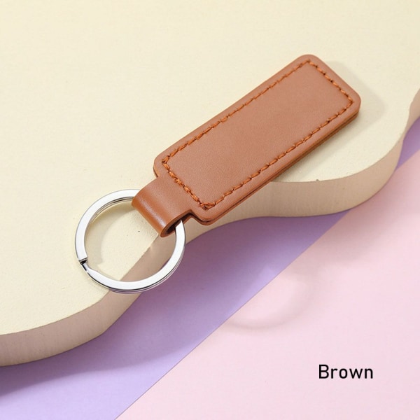 PU Leather Keychain Leather Key Chain BROWN