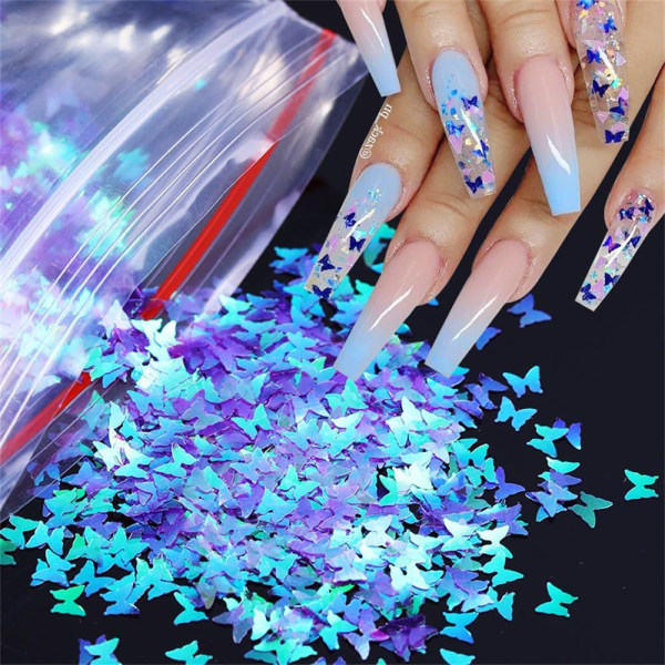 Nail Art Pailletter Spejl Sparkly Holographic 03