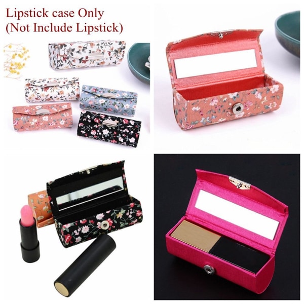 Læbestift Etui Lip Gloss Box Smykkeholder PINK STOR BLOMST 7b88 | Fyndiq