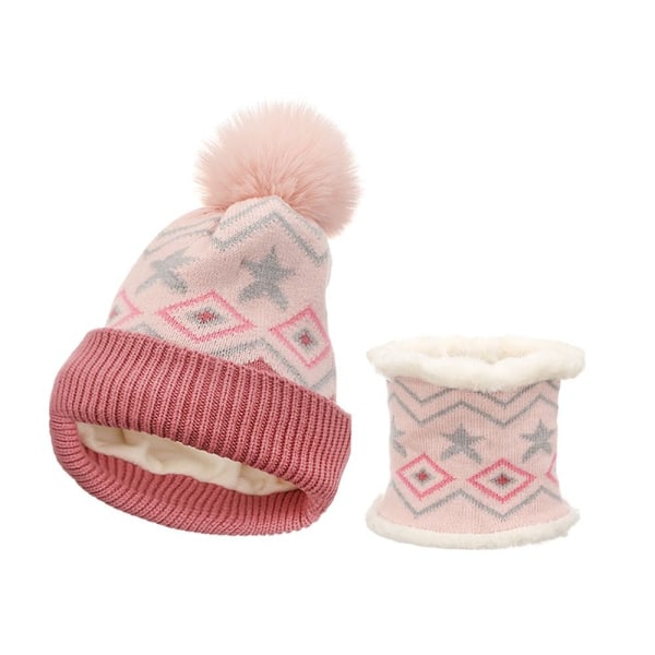 Strikkelue for barn Baby luehette ROSA pink