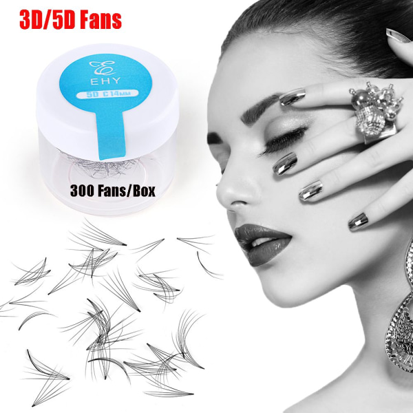 SKONHED 300 Fans/æske Falske øjenvipper Eye Lash Extension 5D-10MM