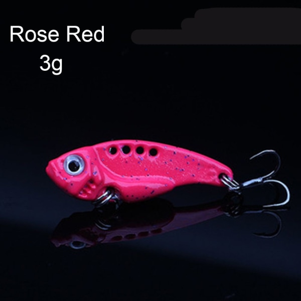 Fiske Metall VIB lokker Jig Metallskive ROSE RED - 3G ROSE RED
