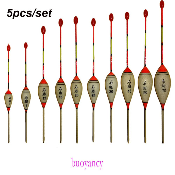 5 kpl kalastuskellukkeita Balsa Flotteur Balsa Wood 7