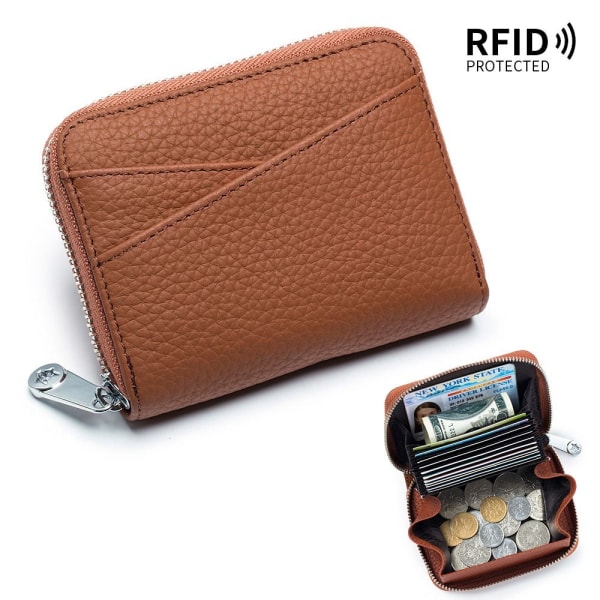 Kortetui RFID Kortholder BRUN Brown 06d7 | Brown | Fyndiq