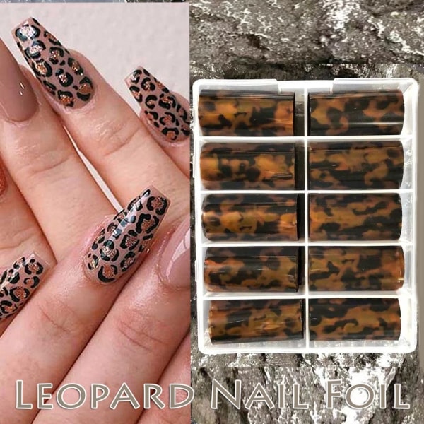 Spikerfolie Leopard-klistremerker 10
