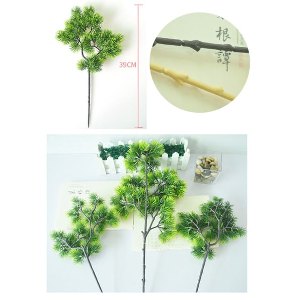 Artificial Flower Pine Branch Bonsai tilbehør