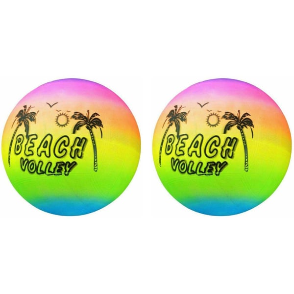 2st Rainbow Beach Balls Uppblåsbar bollvolleyboll