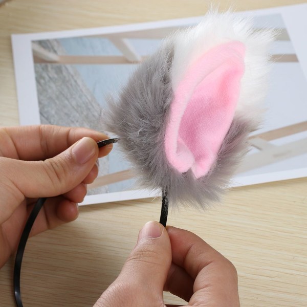 Cat Ears Hårnål Fox Plush Hair Hoop 5