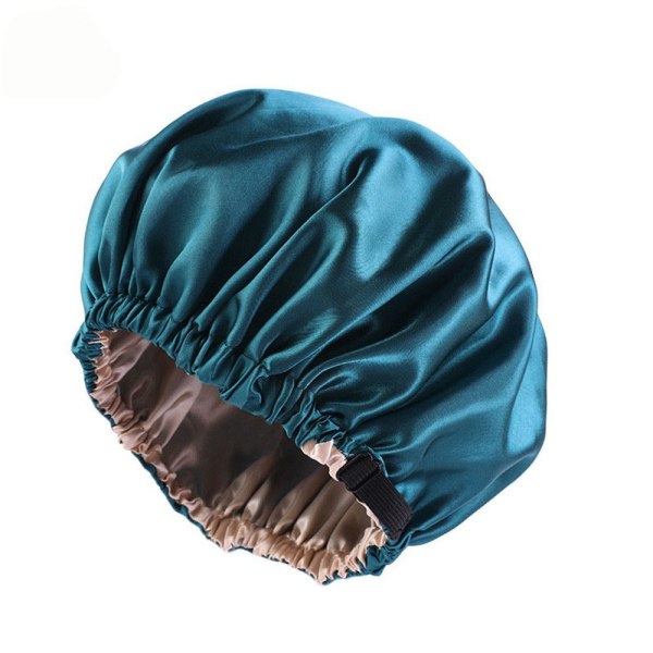 Satiininen cap Pyöreä päähineet PEACOCK BLUE