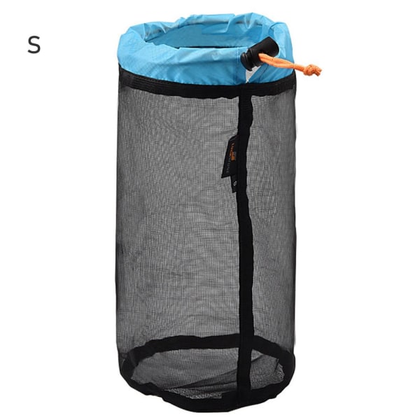 Opbevaringspose af net til udendørs ting Sæk med snoretræk S