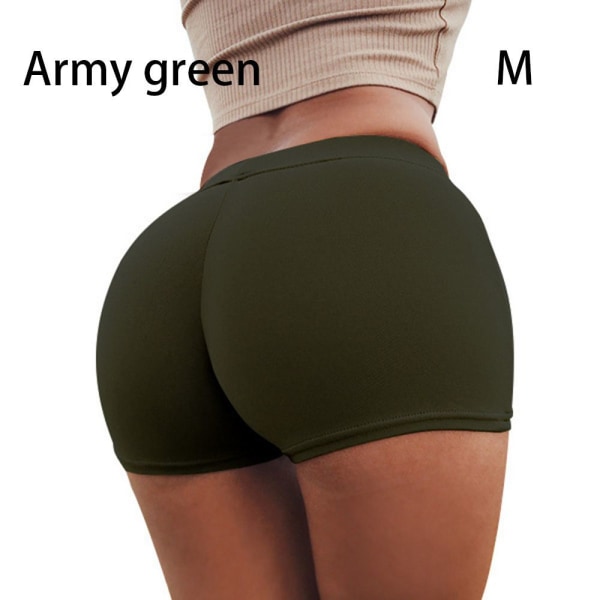 Yoga Short Sports Wear Cotton Løbeshorts ARMY GREEN M