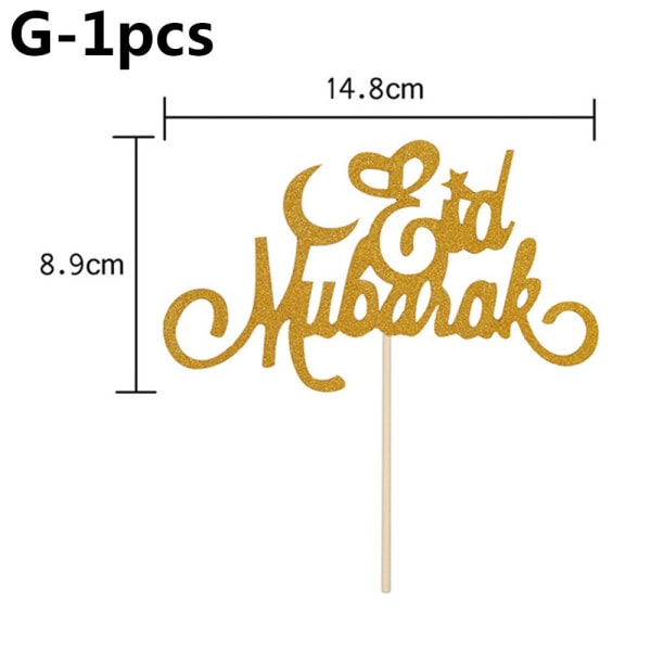 Eid Mubarak Bagning Kage Toppers G-1 STK