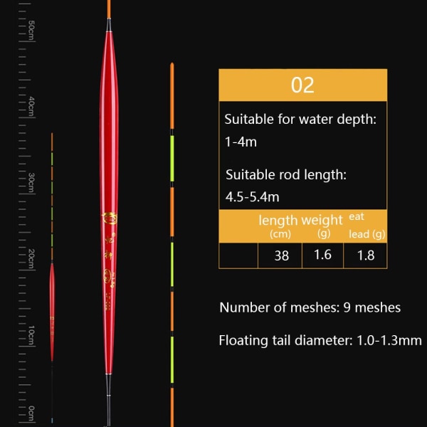 Trä fiskeflottar svans vertikalt flöte 02 02