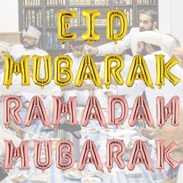 16 tuuman Eid Mubarak RAMADAN MUBARAK GOLD RAMADAN KAREEM RAMADAN