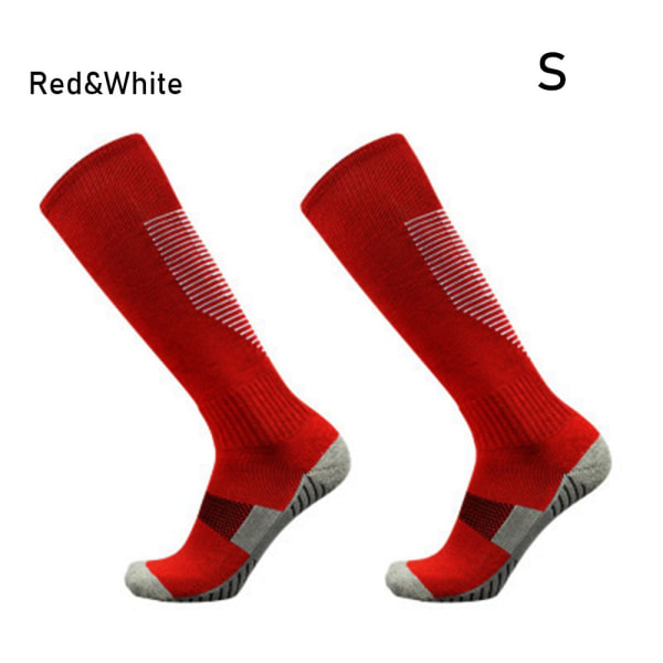 1 pari urheilusukat Ski pitkät sukat juoksusukat RED&WHITE S