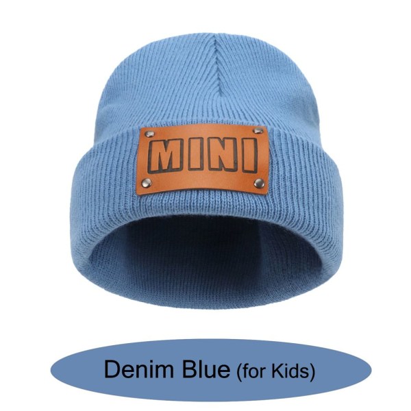 Baby Strik Hue Børne Beanies DENIM (TIL MOR) (TIL MOR) denim blue (for Mother)-(for Mother) | denim blue | (for Mother)-(for Mother) |